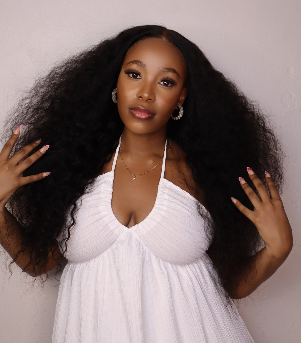 Peruvian 9x6 Pre Cut Pre Bleached Water Wave Lace Wig