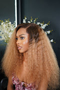 Brazilian 13x4 Lace Frontal Wig Water Wave clr 430 22''