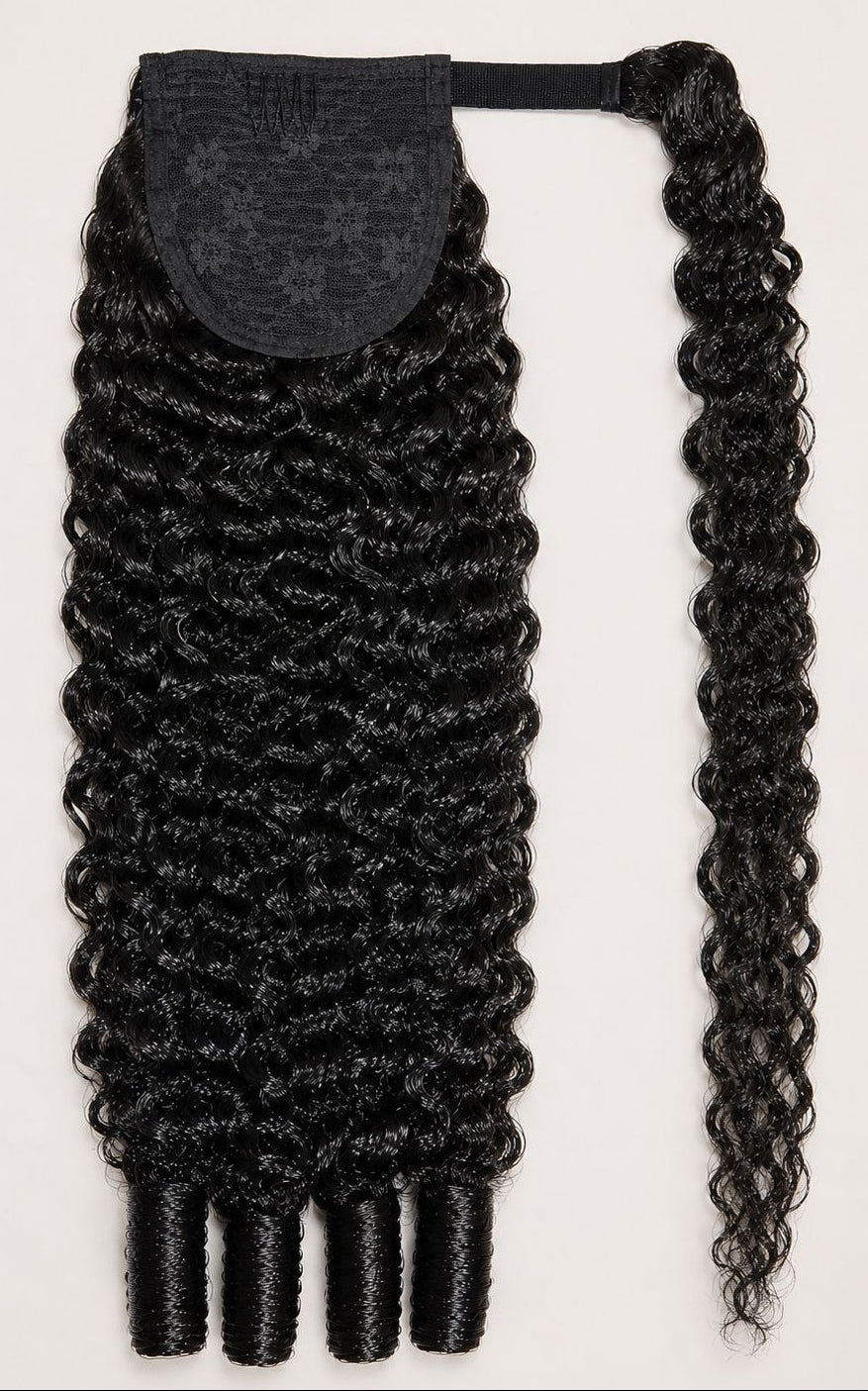 Burmese Curly Clip In Ponytail