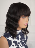 Brazilian Full Cap Fringe Loose Deep Nat 12 inch