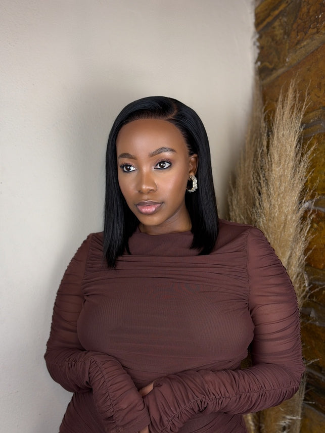Peruvian Lace Front Wig Kylie Bob 10 Inch