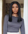Vietnamese 5x5 Lace Wig Straight Cardi Bob 14 Inch